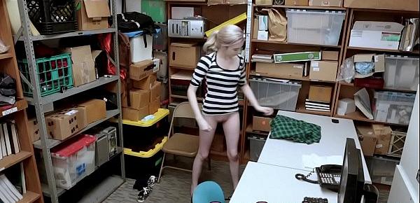  Hot blonde delinquent with small tits